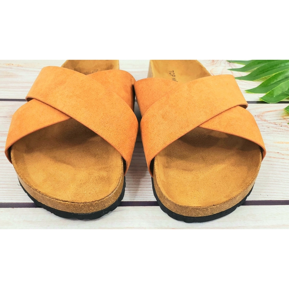 Top Moda crisscross sandals tan 6 1/2 NWT - Picture 6 of 8